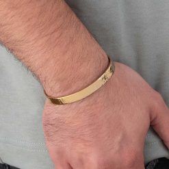 Jonc Personnalisé en Argent Martelé