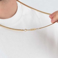 Collier Personnalisé pour Homme avec Chaîne Cubaine