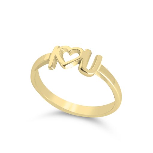 Bague Cœur Double Initiale