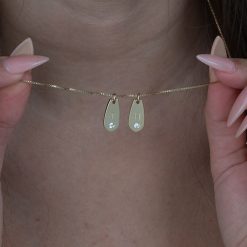 Personalized Initial Diamond Drop Necklace