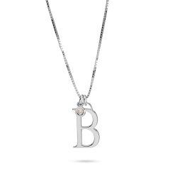 Collier Initial Personnalisé avec Breloque Pierre de Naissance