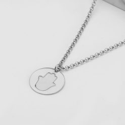 Men’s Personalized Hamsa Necklace with Hidden Message