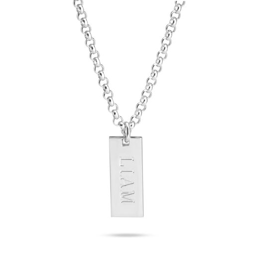 Collier Barre Gravé pour Homme
