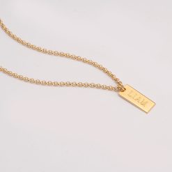 Men’s Personalized Engraved Bar Necklace