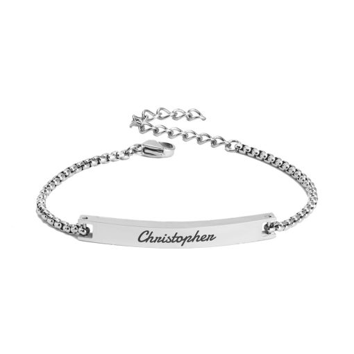 Bracelet Barre Gravée pour Lui