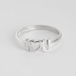 Double Initial Heart Ring – Personalized Minimalist Ring for Her