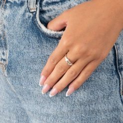 bague coeur double initiale
