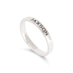 Stackable Engraved Name Ring