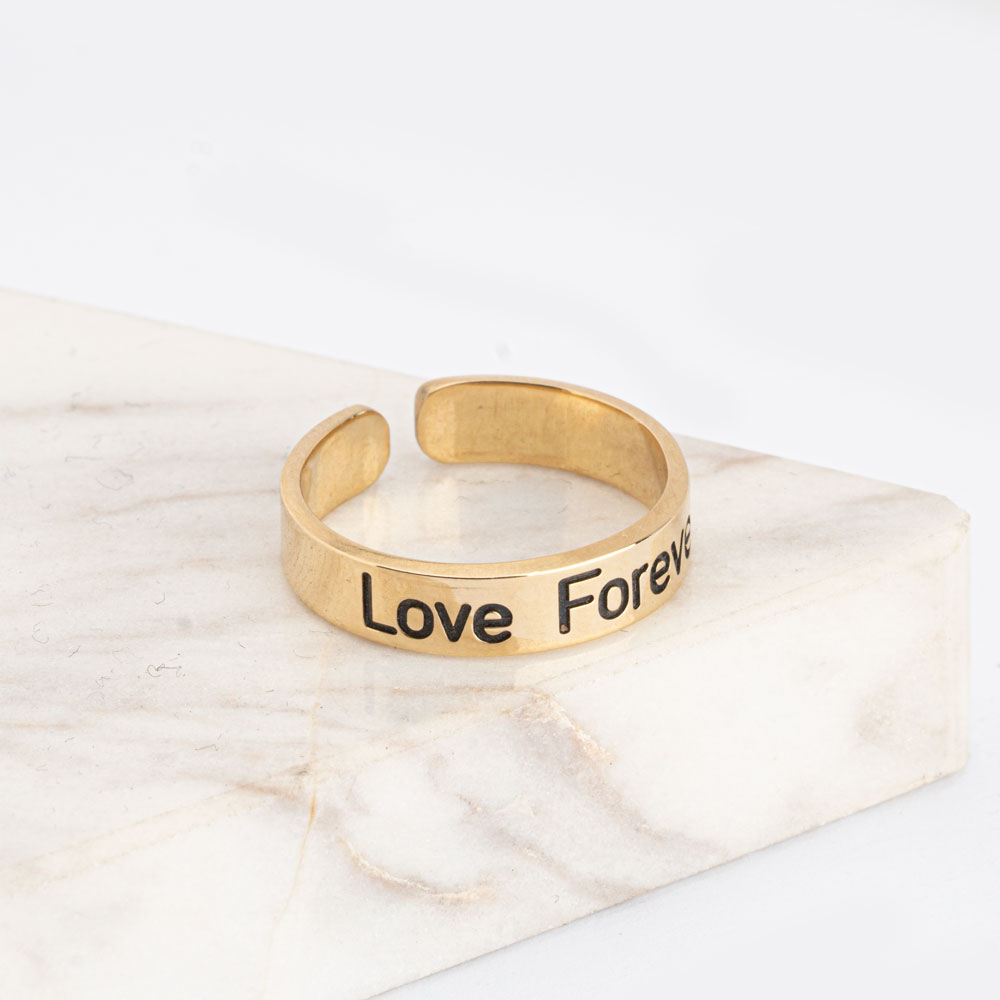 Bague Anneau Ouvert Gravé Personnalisable Bague Anneau Ouvert Gravé Personnalisable
