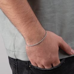 Delicate Twisted Chain Bracelet for Men