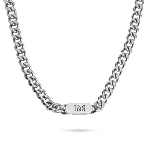 Collier Chaîne Gourmette Personnalisé pour Homme