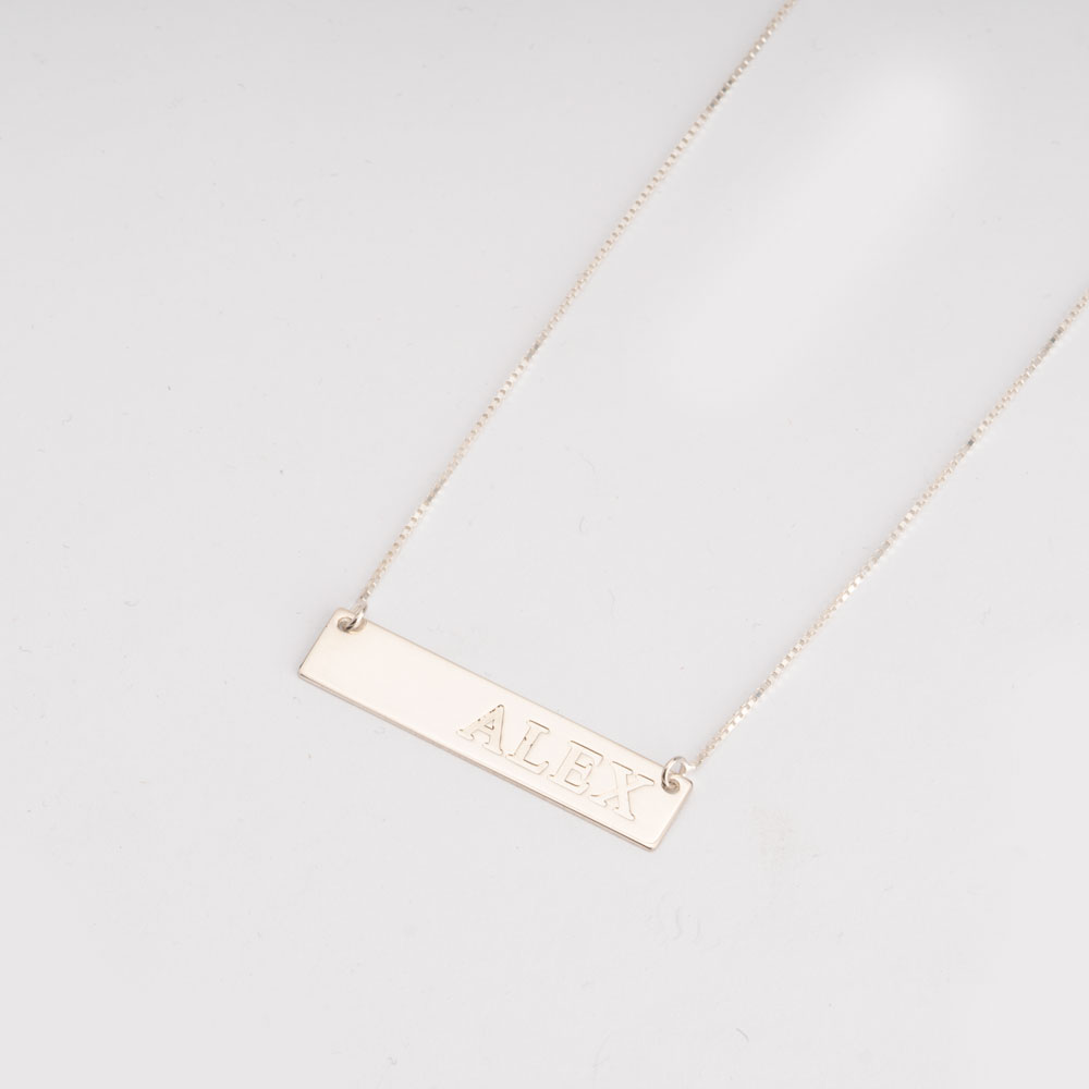 Collier Barre Gravé pour Elle Collier Barre Gravé pour Elle