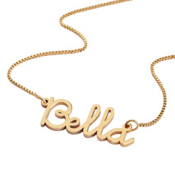 Collier Prénom Personnalisé en acier inoxydable dorée vue principale