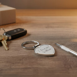 Porte-Clés Cœur Personnalisé avec Gravure - vue alternative