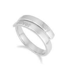 Bague personnalisable 2 prénoms en argent 925
