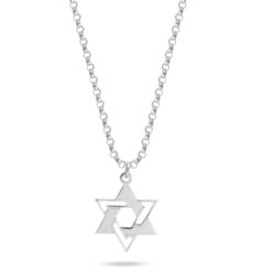 Geometric Star of David Necklace