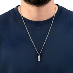 Men’s Thick Bar Necklace – Custom Engraved