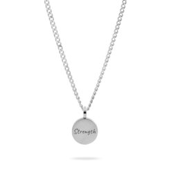Collier Pendentif Rond Épais avec Gravure Personnalisée - vue principale