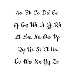 Police de caractères pour collier barre initiale