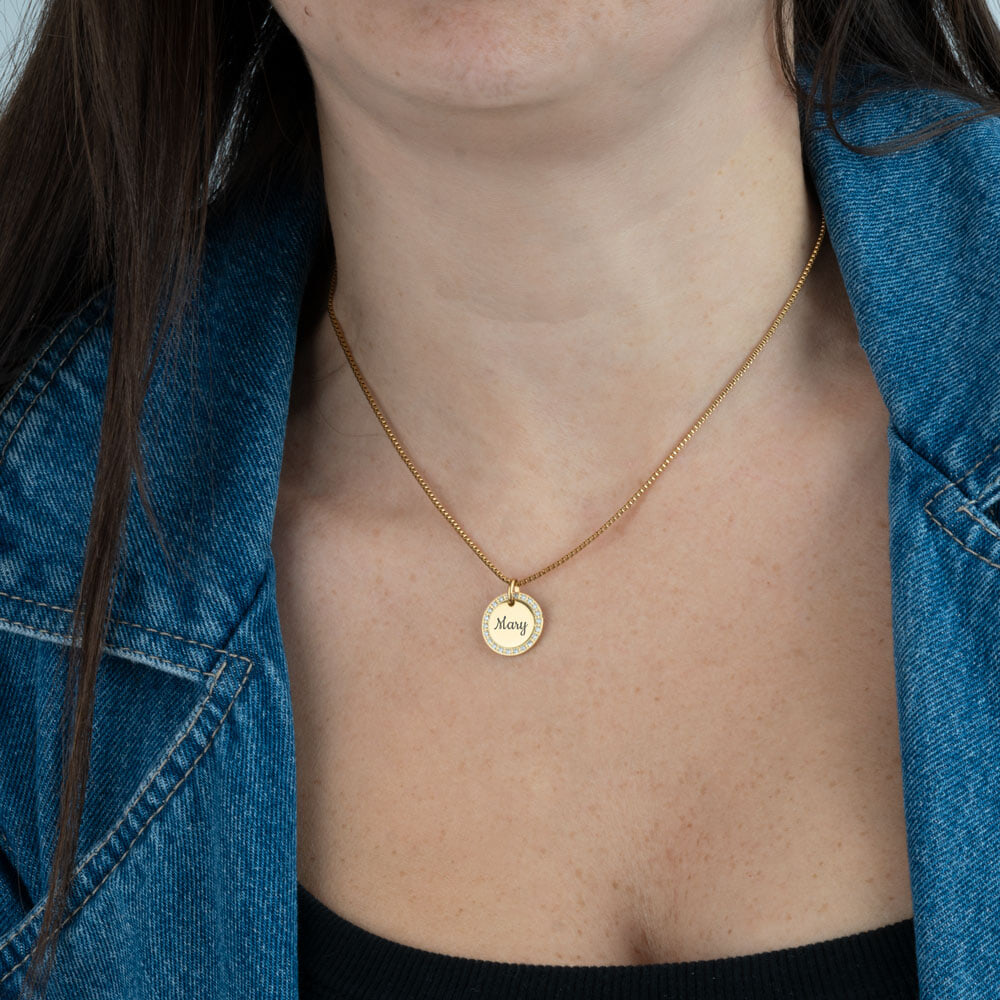 Collier Halo Personnalisé en Acier Inoxydable Collier Halo Personnalisé en Acier Inoxydable