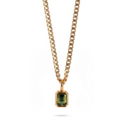 Collier Pierre de Naissance pendentif plaqué or