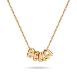 Collier Prénom Lettres Ballon plaqué or vue principale