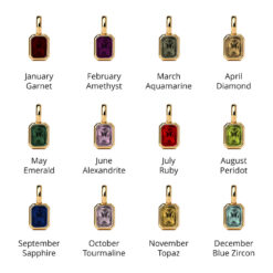 Custom Birthstone Tag Necklace