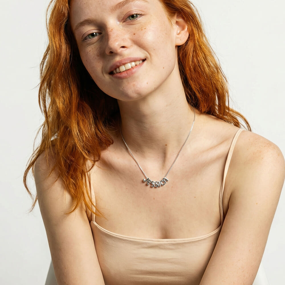 Collier Prenom Lettres Ballon Personnalise Collier Prenom Lettres Ballon Personnalise