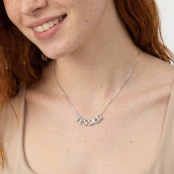 Custom Bubble Name Necklace