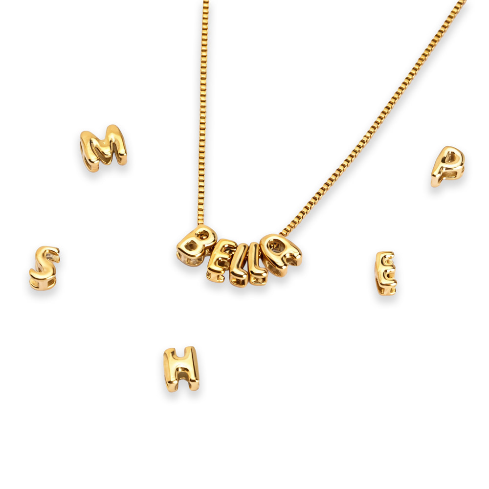 Collier Prenom Lettres Ballon Personnalise Collier Prenom Lettres Ballon Personnalise