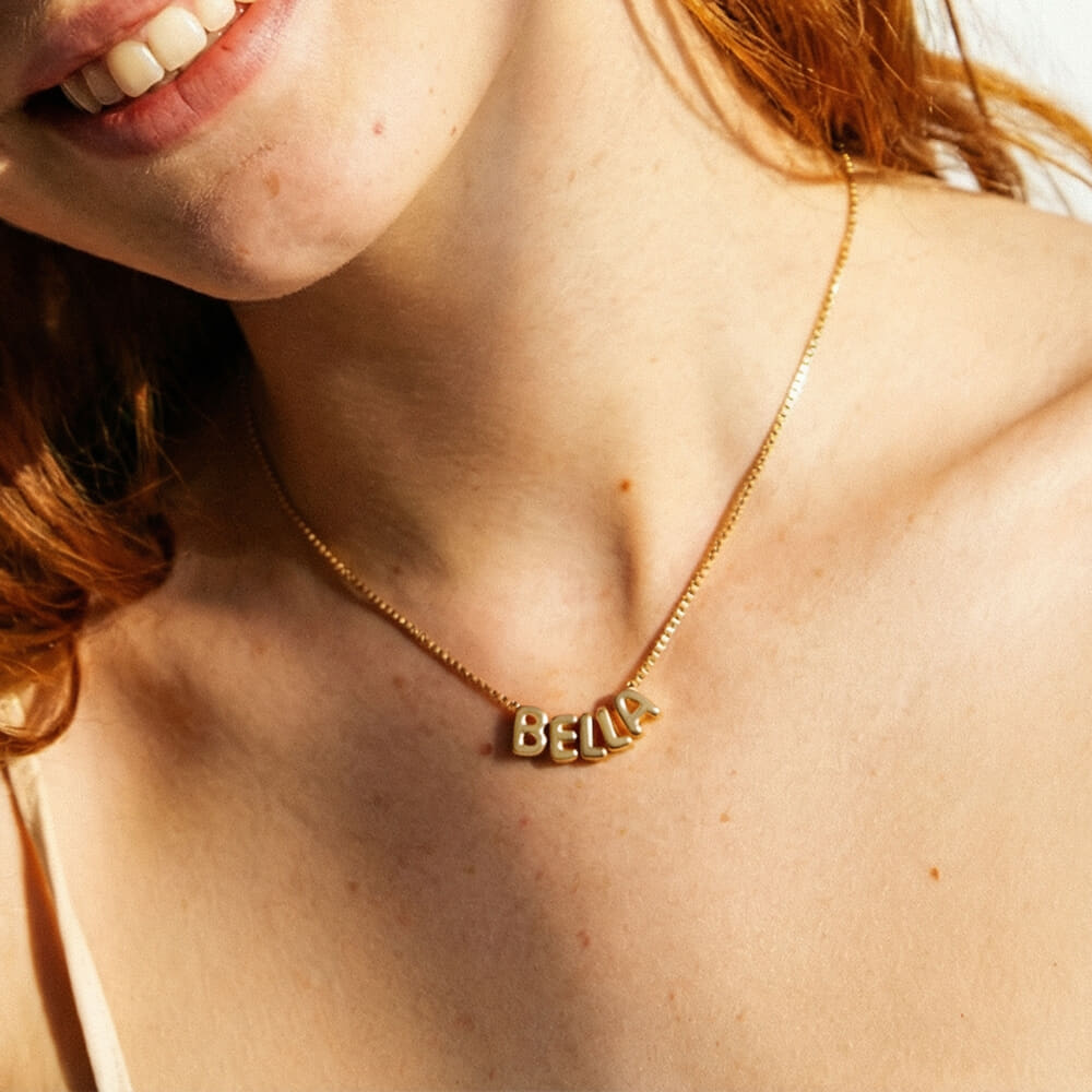 Collier Prenom Lettres Ballon Personnalise Collier Prenom Lettres Ballon Personnalise