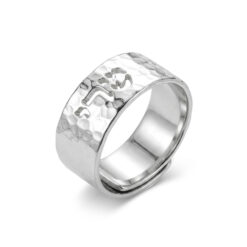 Bague Prénom Hébreu Ajourée en Argent Martelé