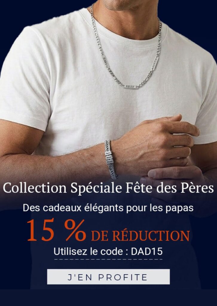 Fête des pères chez Onecklace -15% avec le code: DAD15