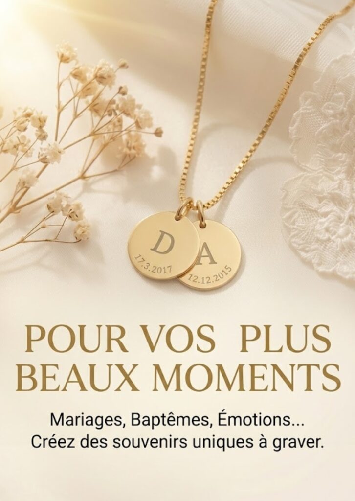 bijoux personnalisés pour vos plus beaux moments chez Onecklace
