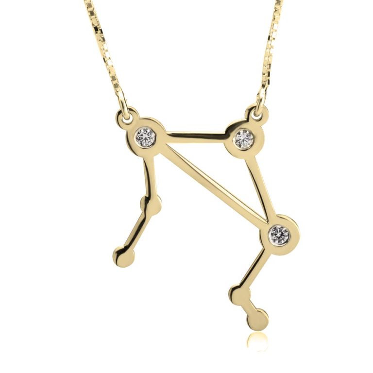 Collier Constellation en plaqué or et Oxyde de Zirconium