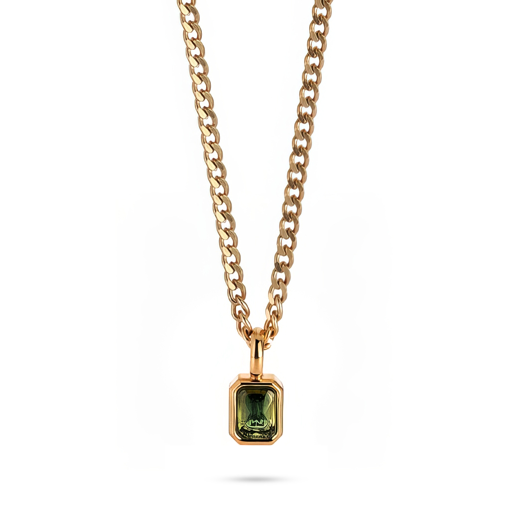 collier pierre de naissance rectangle
