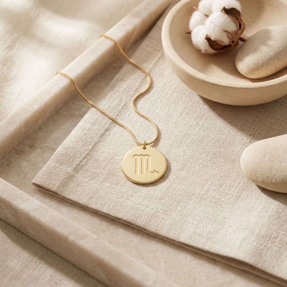 scorpion necklace in gold plated