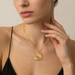 Collier Cœur avec 2 Empreintes Digitales Personnalisées
