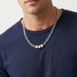 Personalized Engraved Beaded Curby Chain 